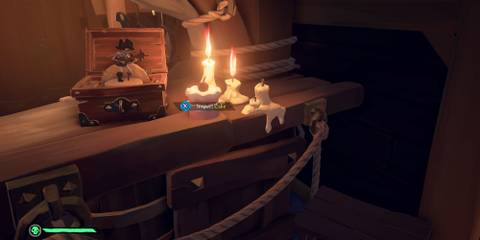 Anniversary Cake location inside the Sanctuary Outpost tavern in Sea of Thieves