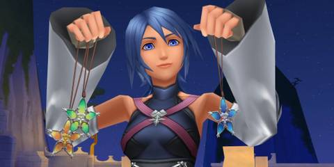 Aqua makes Wayfinders for her friends in Kingdom Hearts: Birth by Sleep