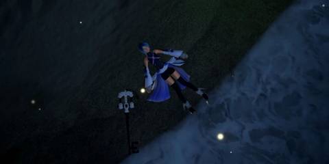 Aqua trapped in the Realm of Darkness in Kingdom Hearts 0.2: Birth by Sleep – A Fragmentary Passage