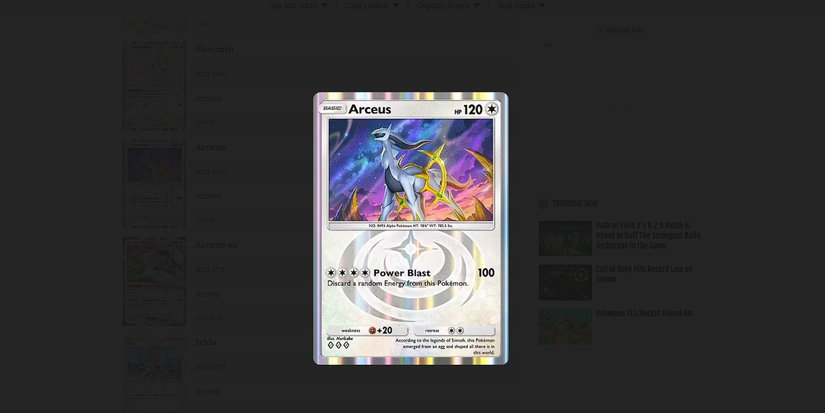 arceus pokemon tcg pocket