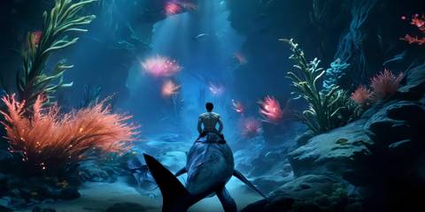 A screenshot from the Ark: Aquatica trailer