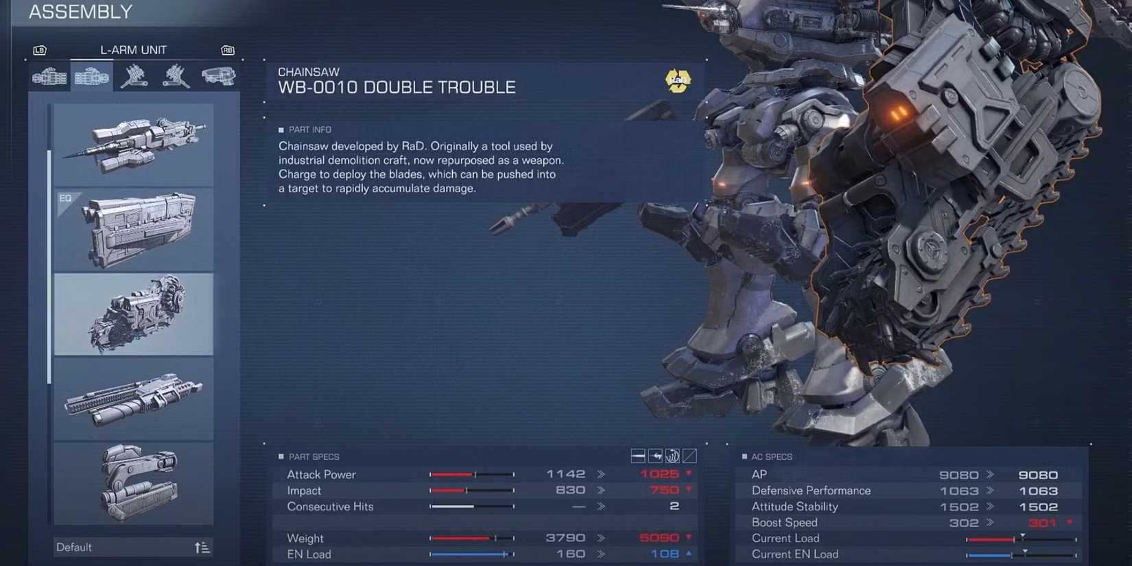 Armored Core 6 Double Trouble Chainsaw