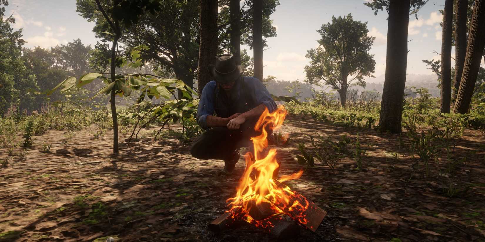 arthur at a campfire