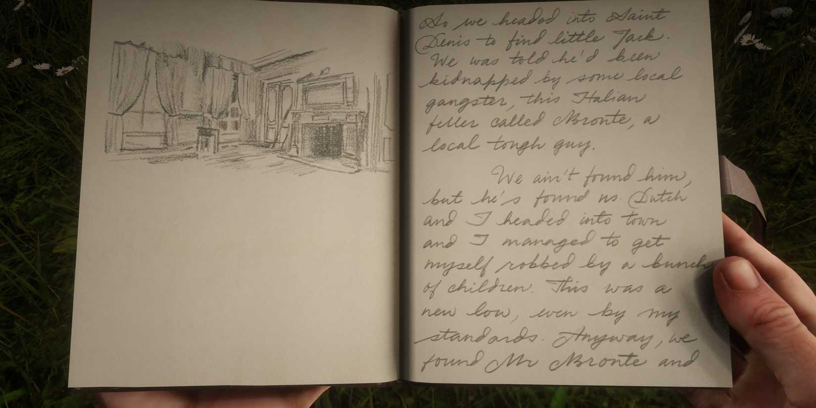 arthur reads his journal
