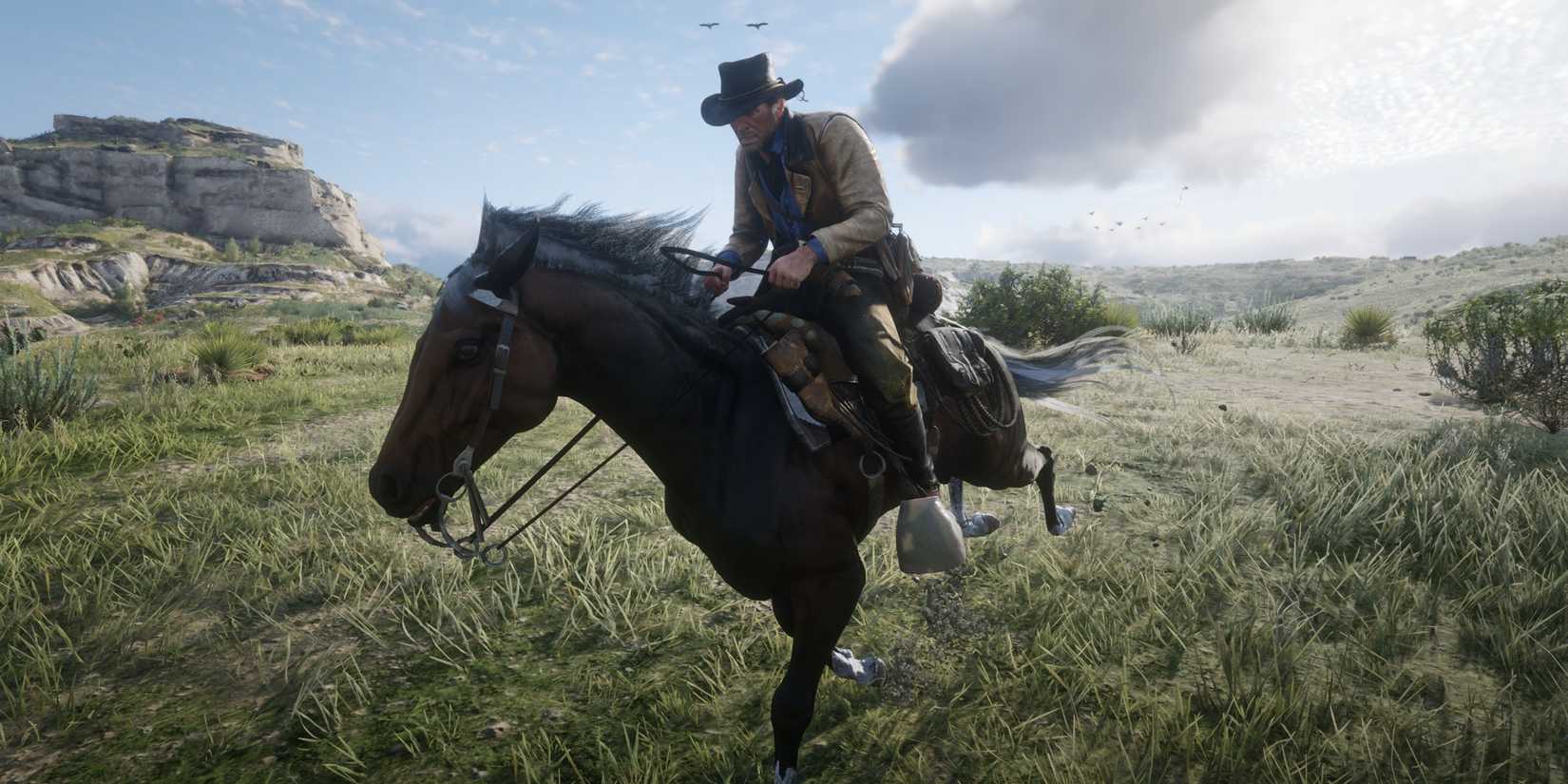 arthur rides his horse