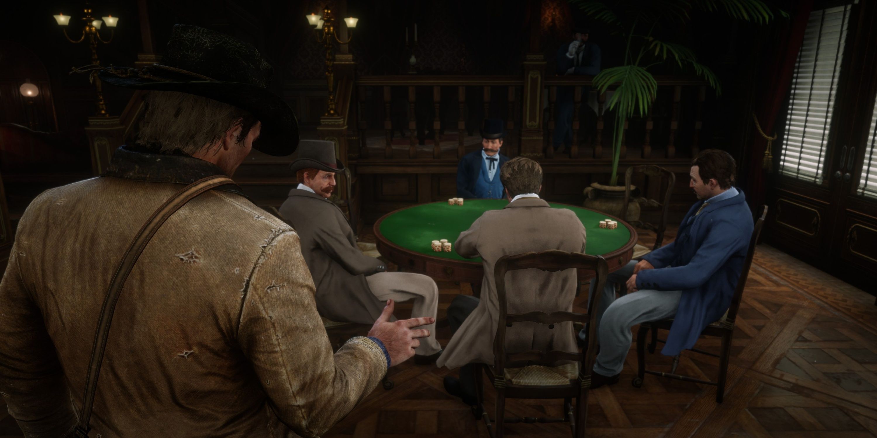 arthur says hello to poker players