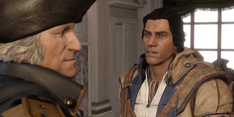 Connor Kenway meeting George Washington in Assassin's Creed 3