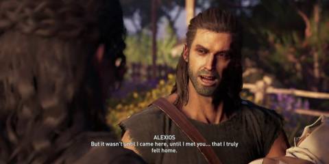 Assassin's Creed Odyssey Alexios talking to Neema