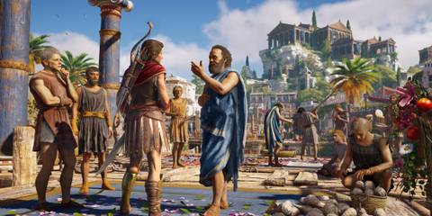 Assassin's Creed Odyssey promo image in Ancient Greece
