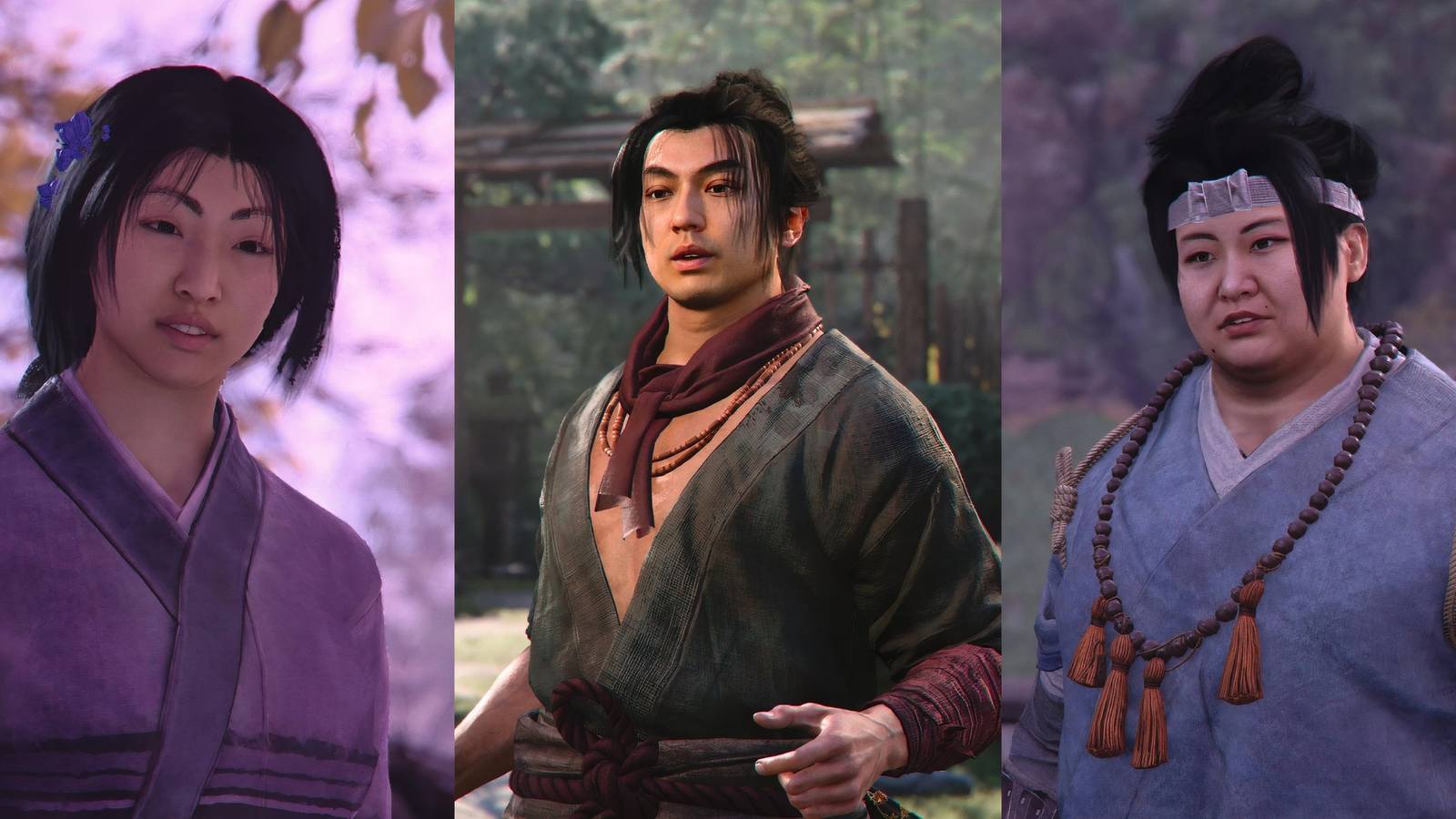 Oni-Yuri, Gennojo, and Yaya in dialogue