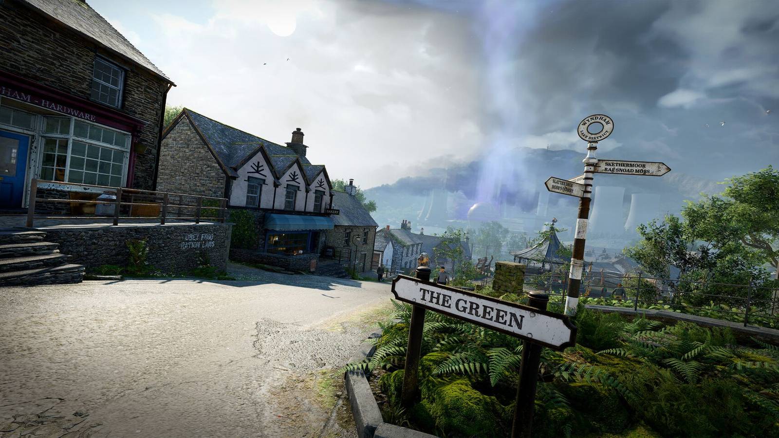 Atomfall steam pic signposts in village