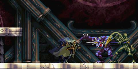 Alucard attacking enemies in Castlevania Symphony of the Night