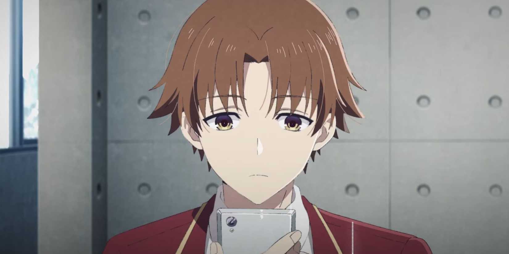 Pictured: Ayanokoji in a classroom in the Elite Season 4 teaser trailer.