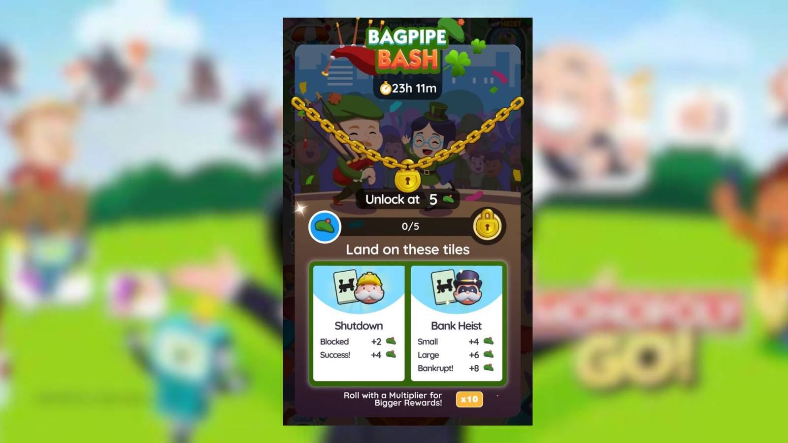 bagpipe bash monopoly go