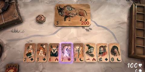 league of legends demon's hand cards on a field