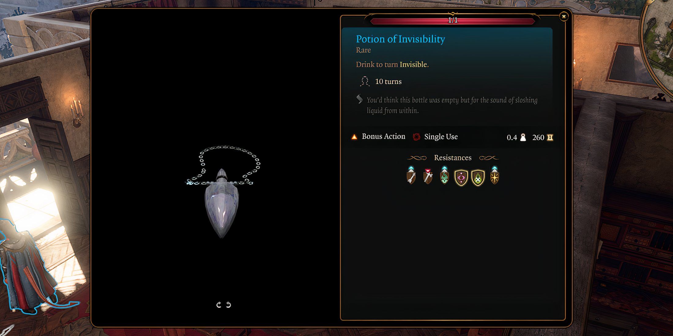 Baldur's Gate 3 - Potion of Invisibility Description