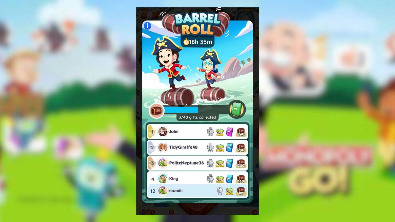 barrel roll monopoly go 