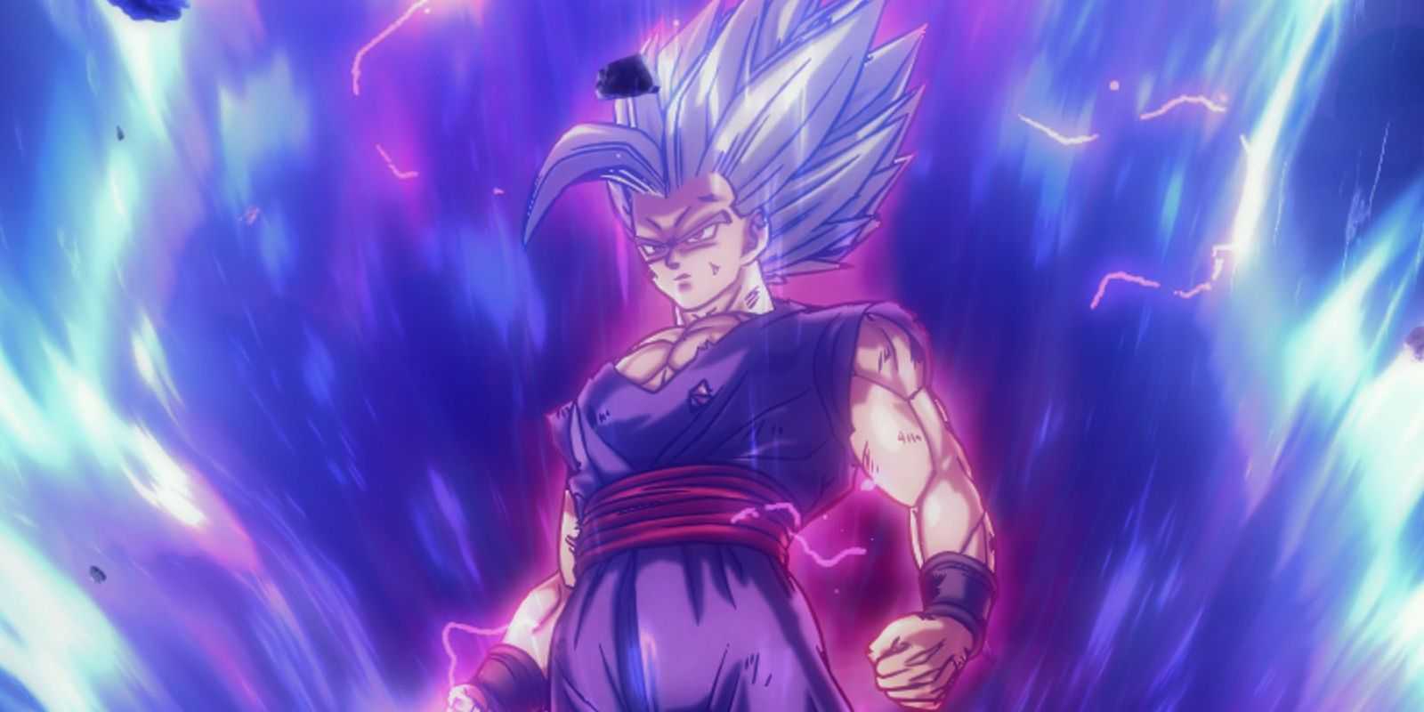 Beast Gohan releases his power against cell Max in Dragon Ball Super: Super Hero.