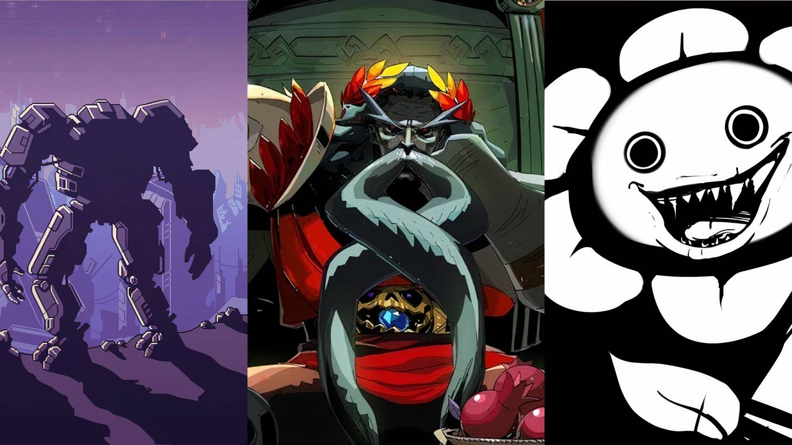 Feature image depicting Into the Breach, Hades, and Undertale