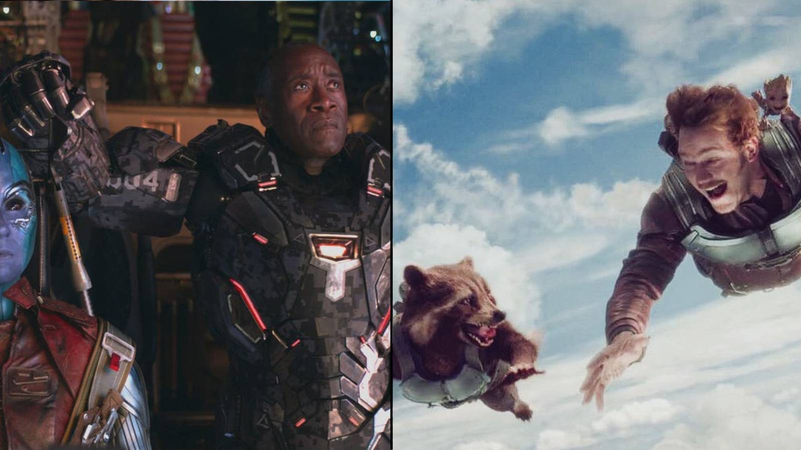 rocket racoon starlord warmachine nebula