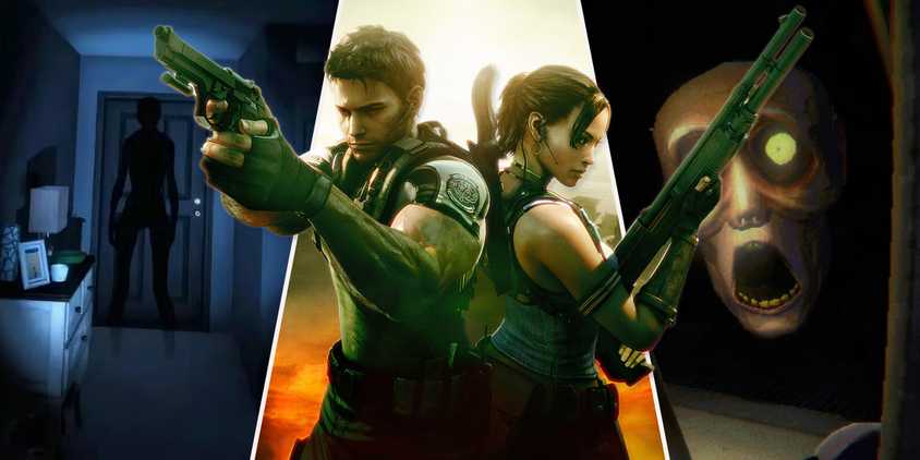 best horror co-op games resident evil, repo, phasmophobia