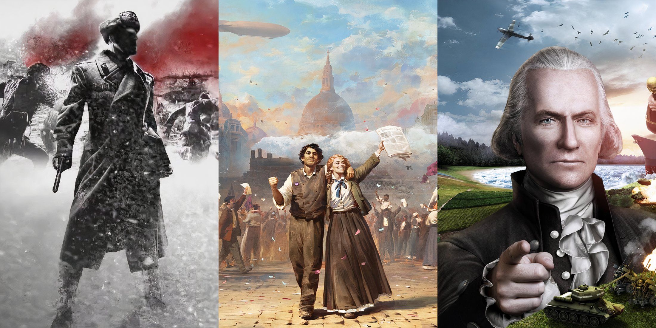 Feature image depicting Company of Heroes 2, Victoria 3, and Civilization 5