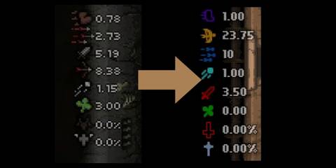 Image showing comparison between vanilla and modded stat HUD icons