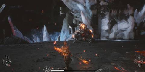 Black Myth Wukong Bishui Golden-Eyed Beast Boss Fight Pause