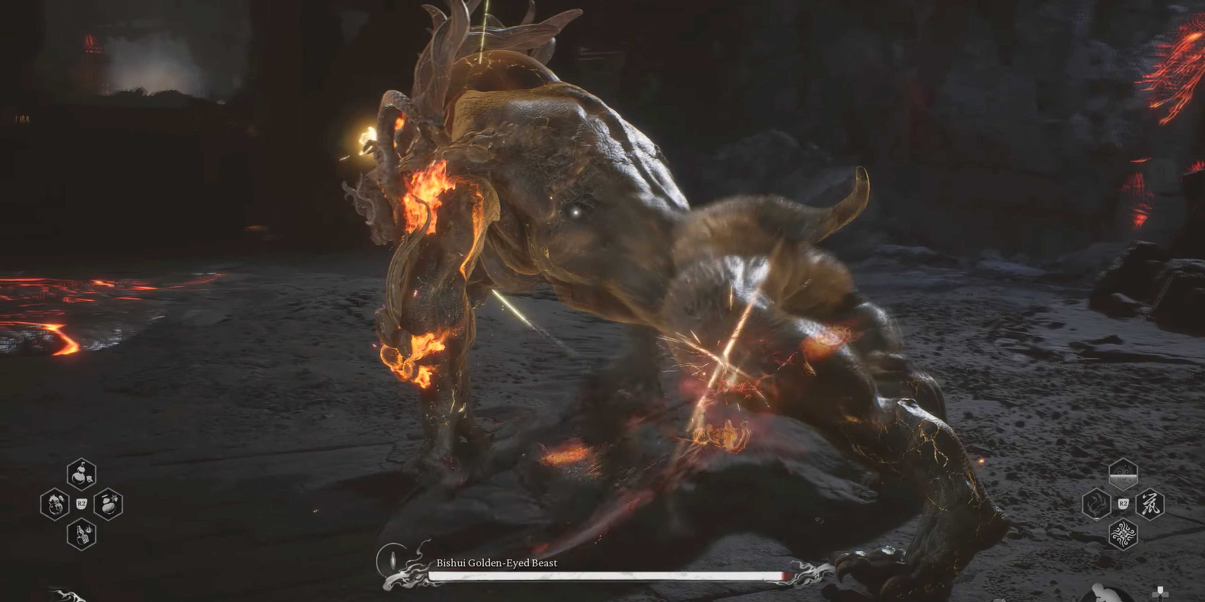 Black Myth Wukong Bishui Golden-Eyed Beast Boss Fight
