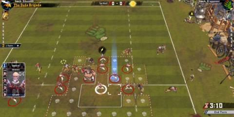 Blood Bowl 2 tactical view gameplay