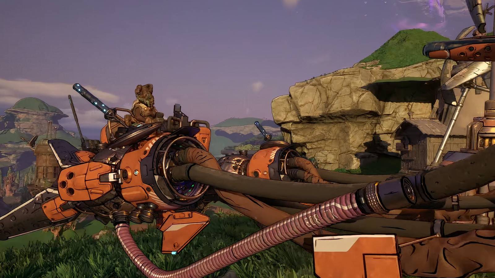Borderlands 4 trailer screenshot hunter on hover bike
