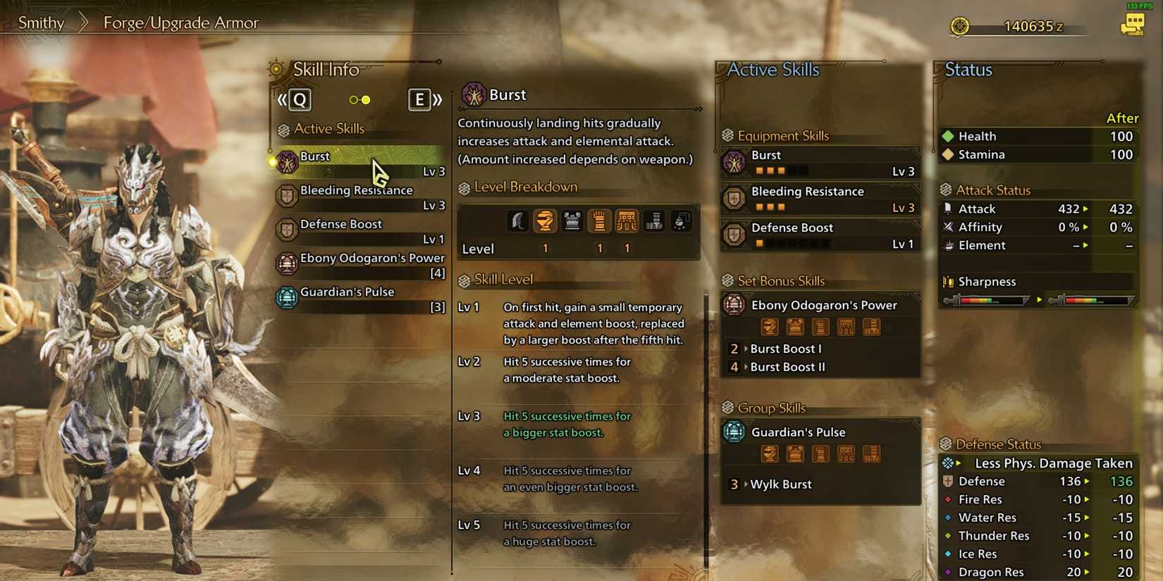 burst skill description in monster hunter wilds