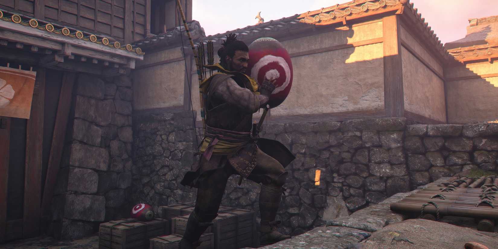 Carrying a red pot in Assassin's Creed Shadows