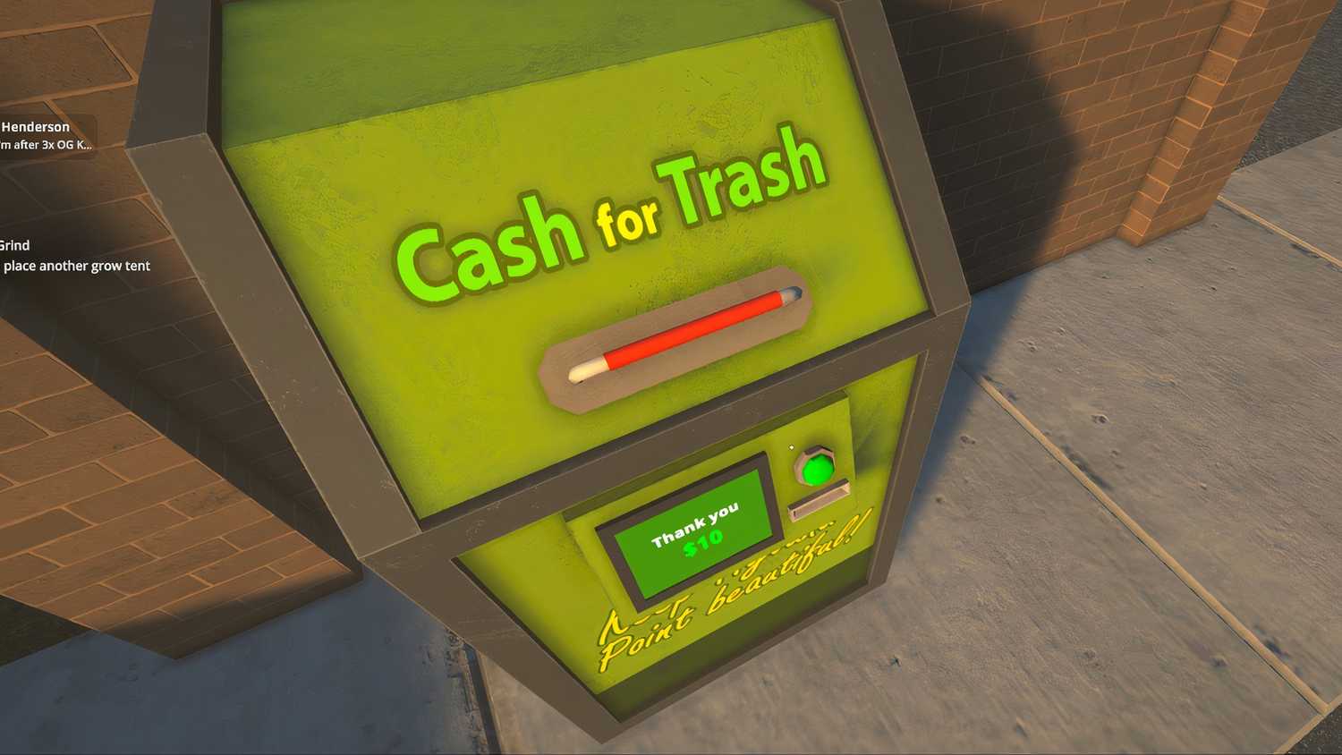 Começo de jogo: farmando dinheiro com lixo