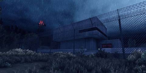 Chasing Static facility behind wire fence