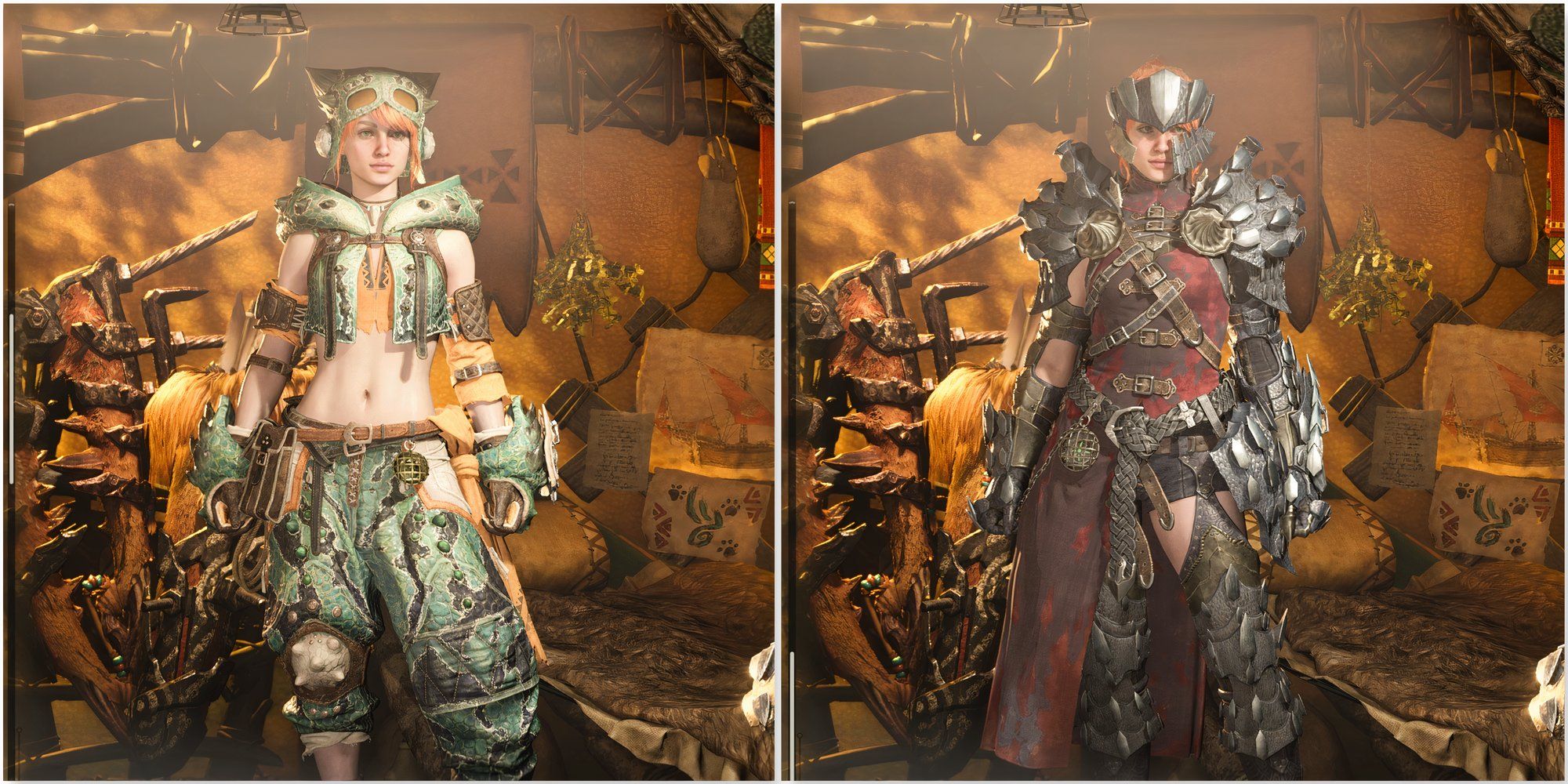 Chatacabra and Balahara Armor sets in Monster Hunter Wilds