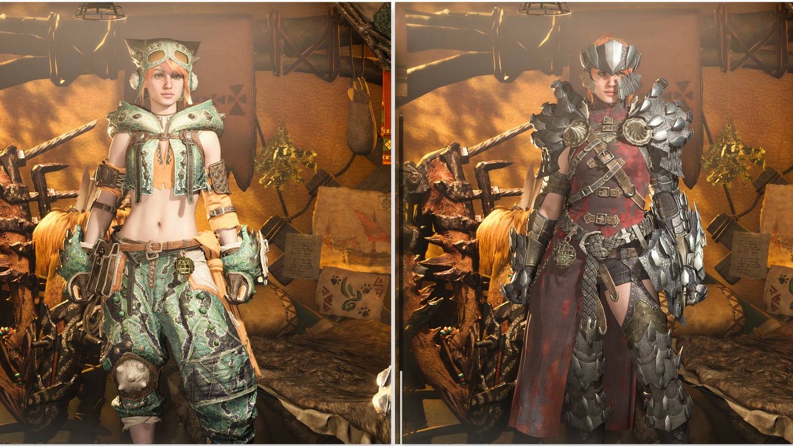 Chatacabra and Balahara Armor sets in Monster Hunter Wilds
