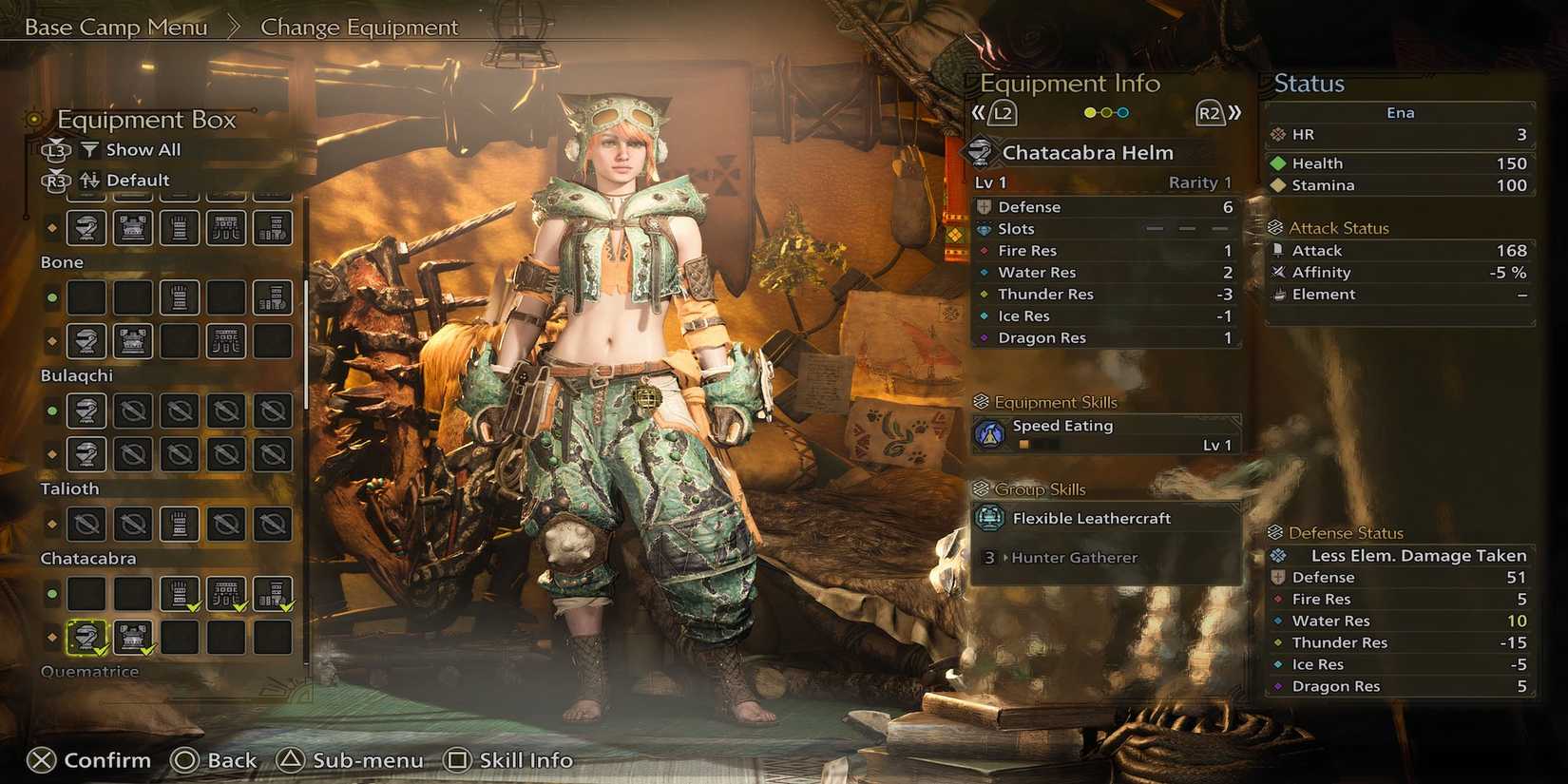 Chatacabra Armor in Monster Hunter Wilds