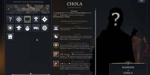 Chola Civilization in Civ 7