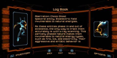 a log entry detailing the chozo spirits