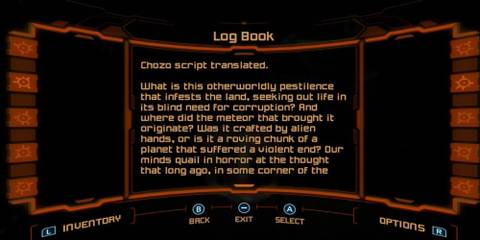 a log talking about the end of the chozo