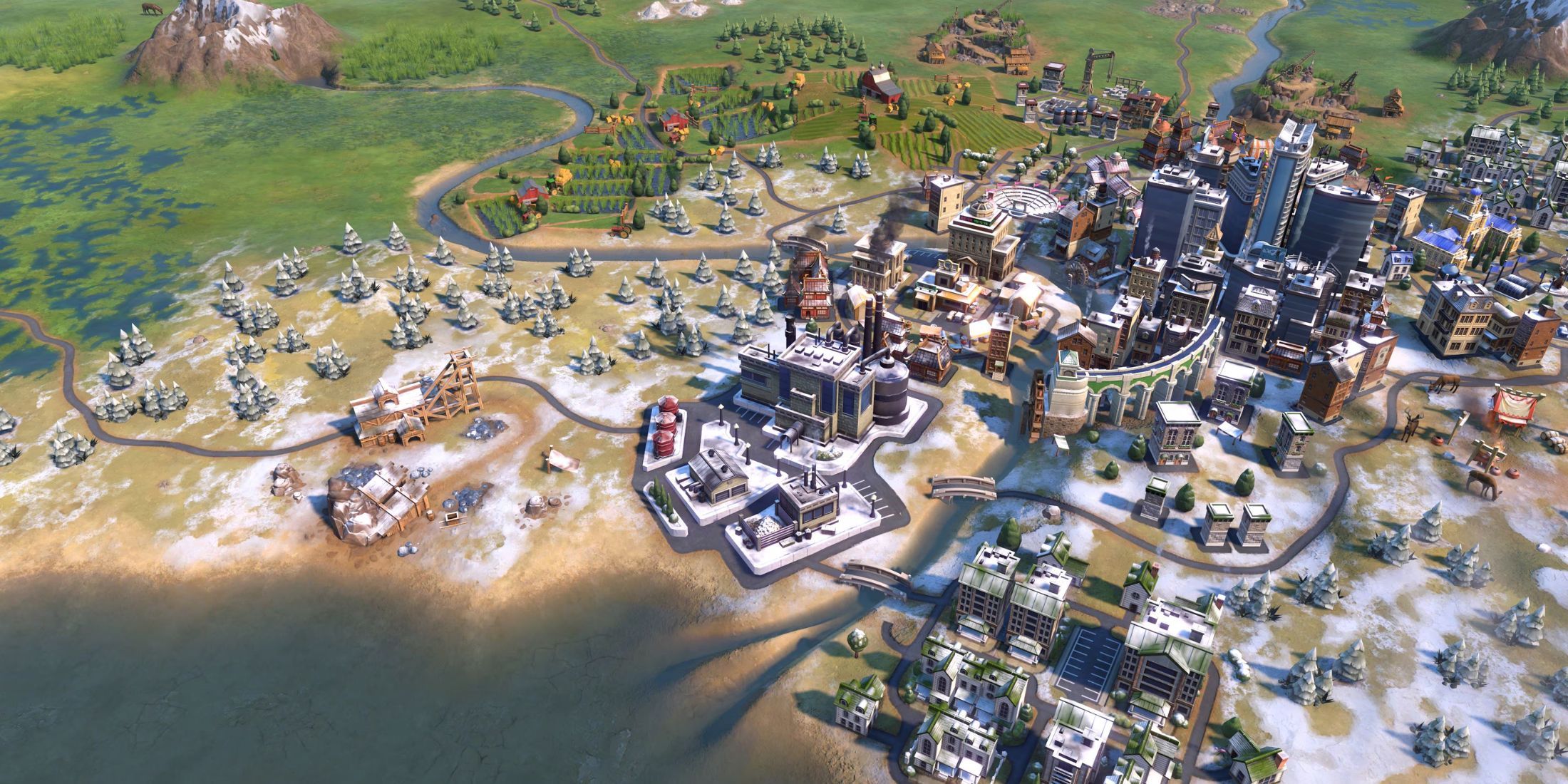 Civilization VI partially developed city