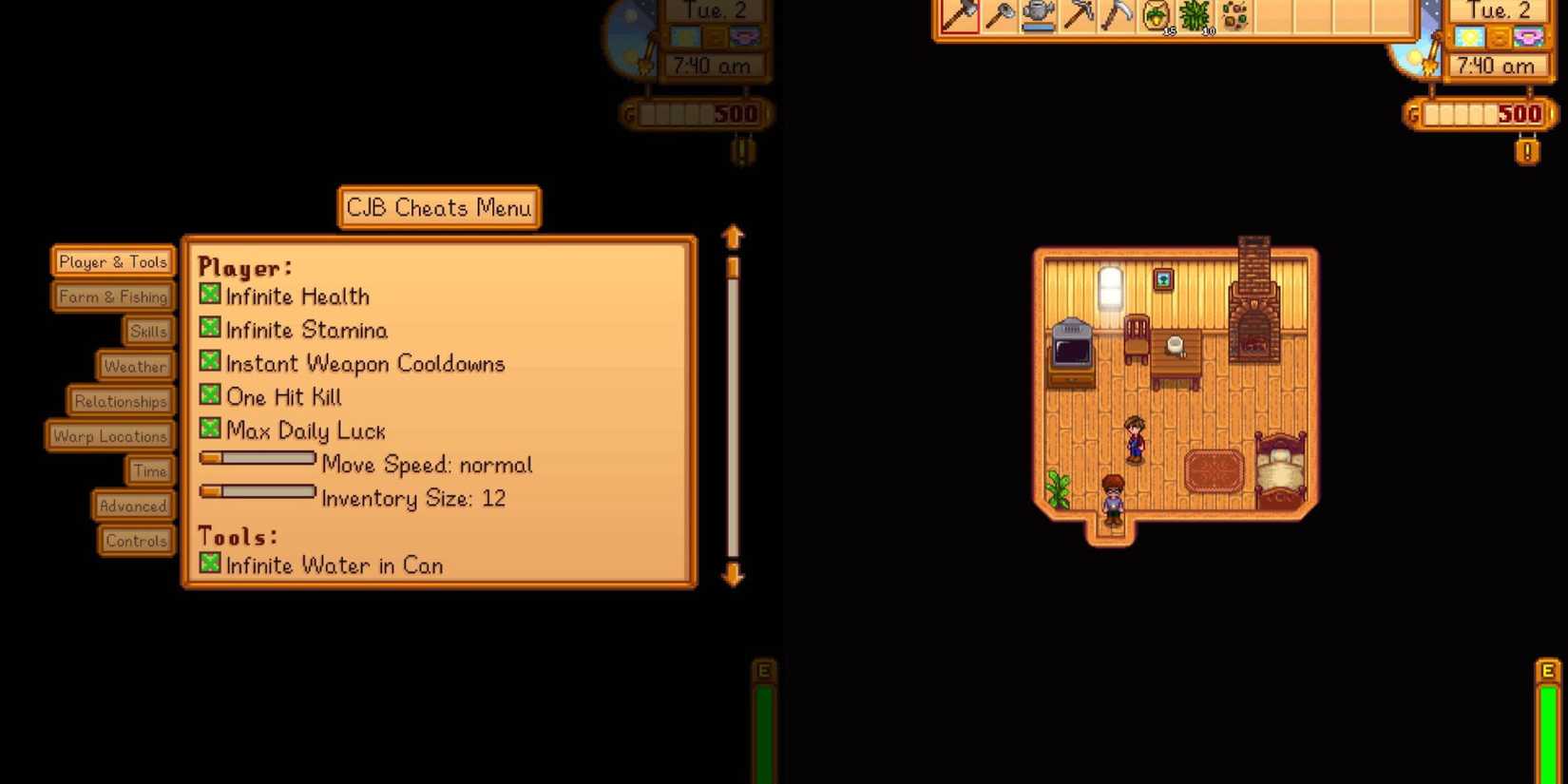 CJB Cheats Menu Stardew Valley