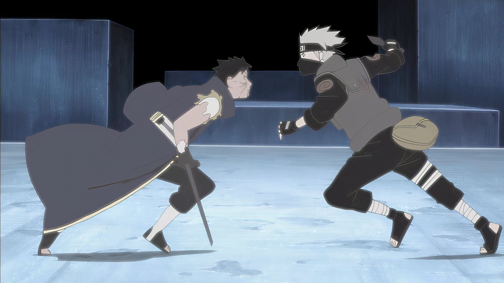 Kakashi and Obito Fighting