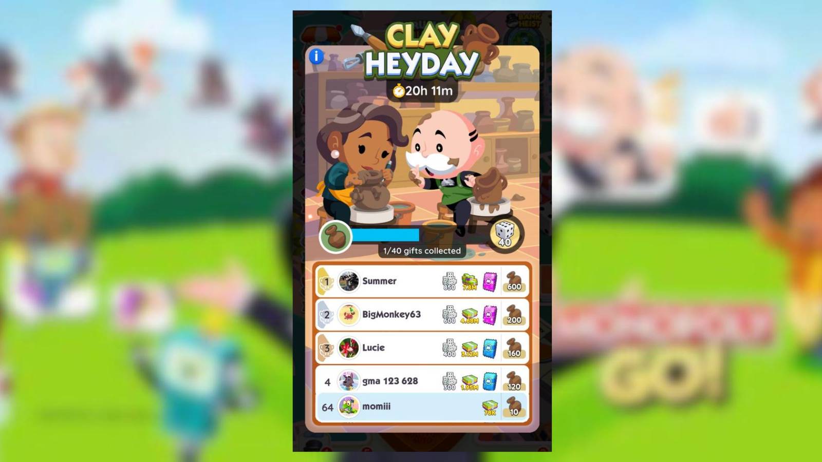 clay heyday monopoly go 