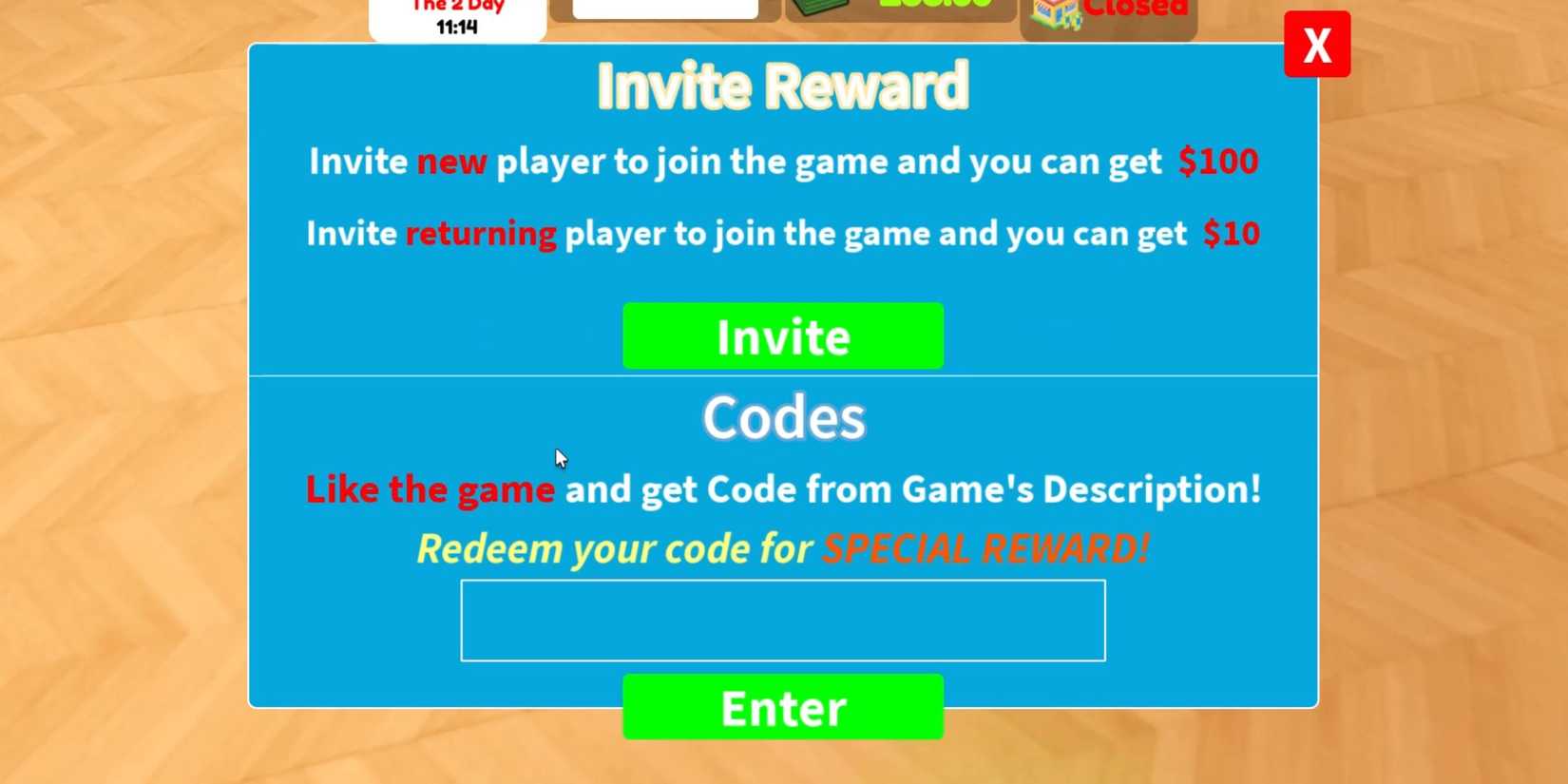 Clothing Store Simulator - the codes tab