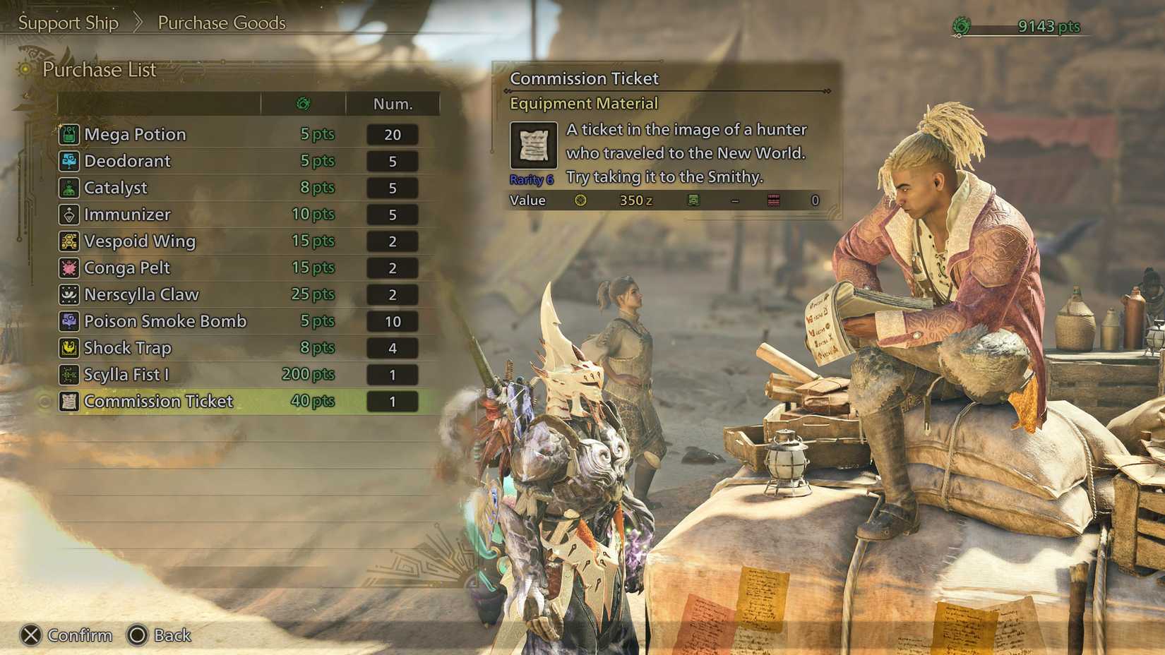 Commision Ticket - Santiago MH Wilds