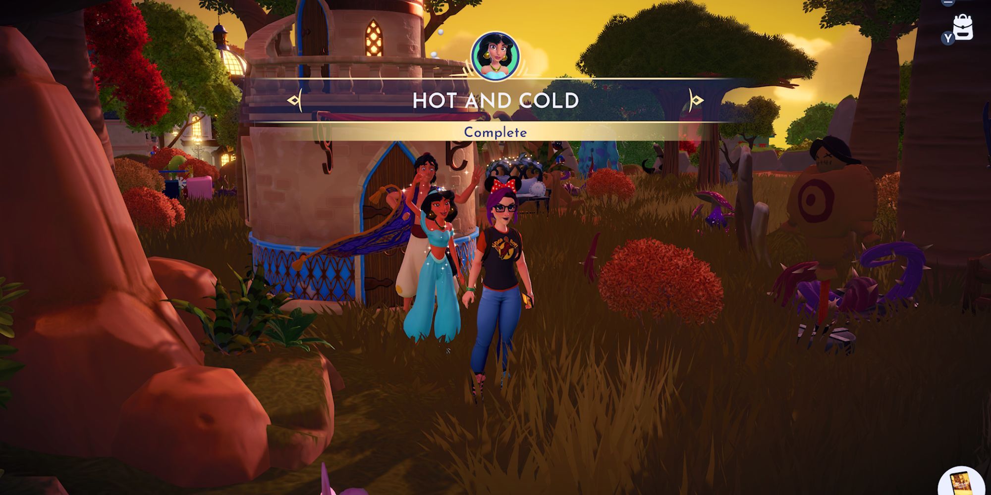 Completing the Hot and Cold quest in Disney Dreamlight Valley