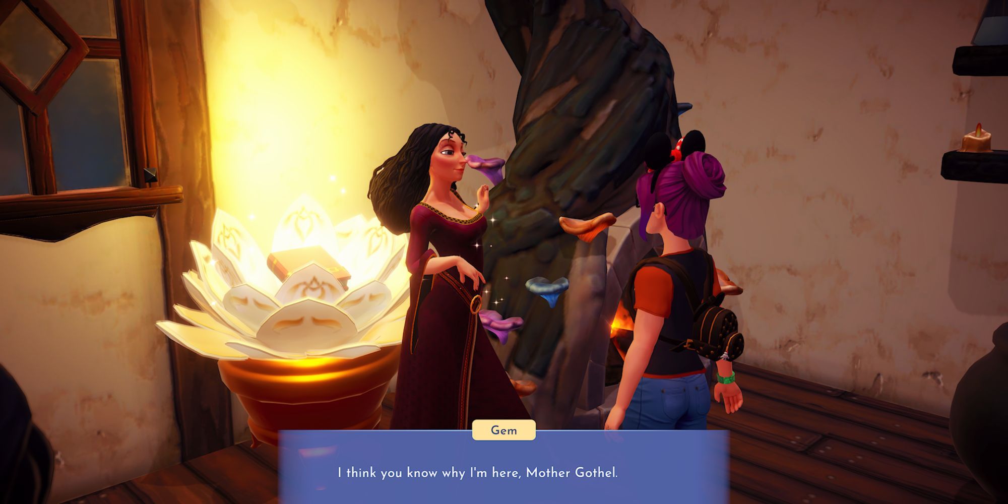 Confronting Mother Gothel in Disney Dreamlight Valley's Hot and Cold quest