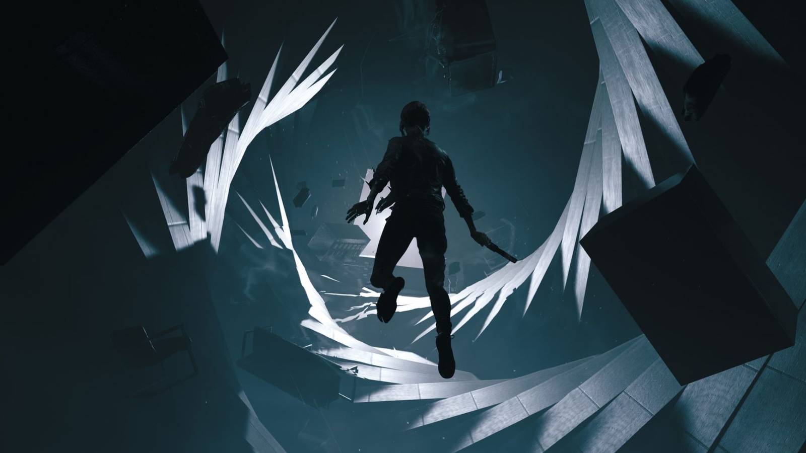 Jesse flies through the air